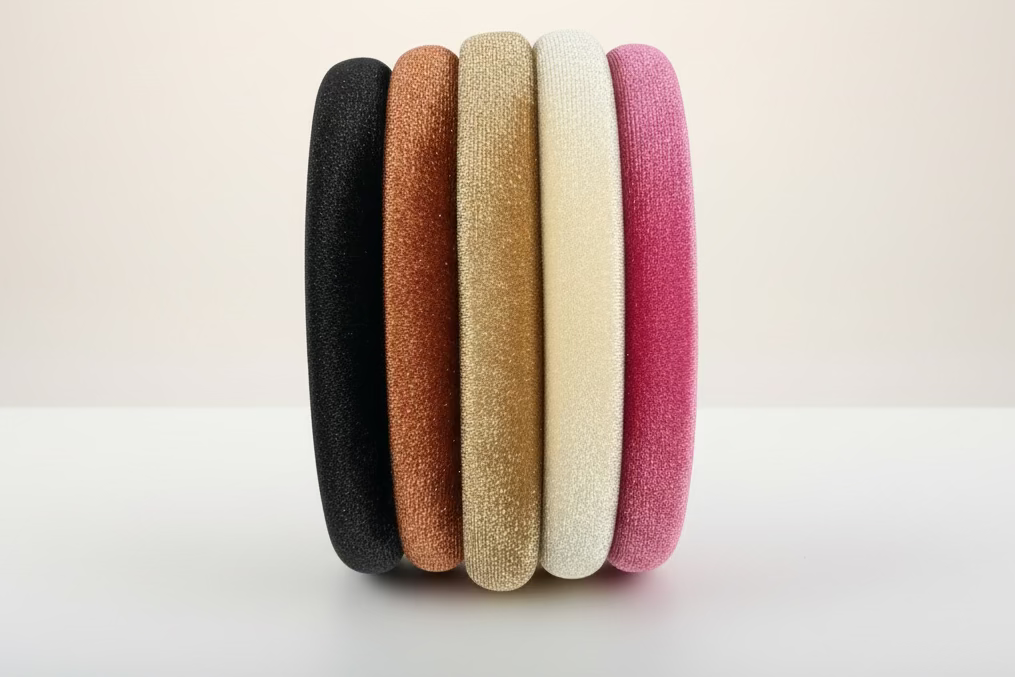 Headbands in black, brown, latte, cream, pink