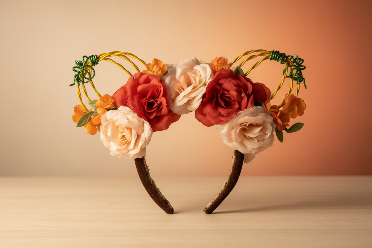 Polished Autumn Floral Crown